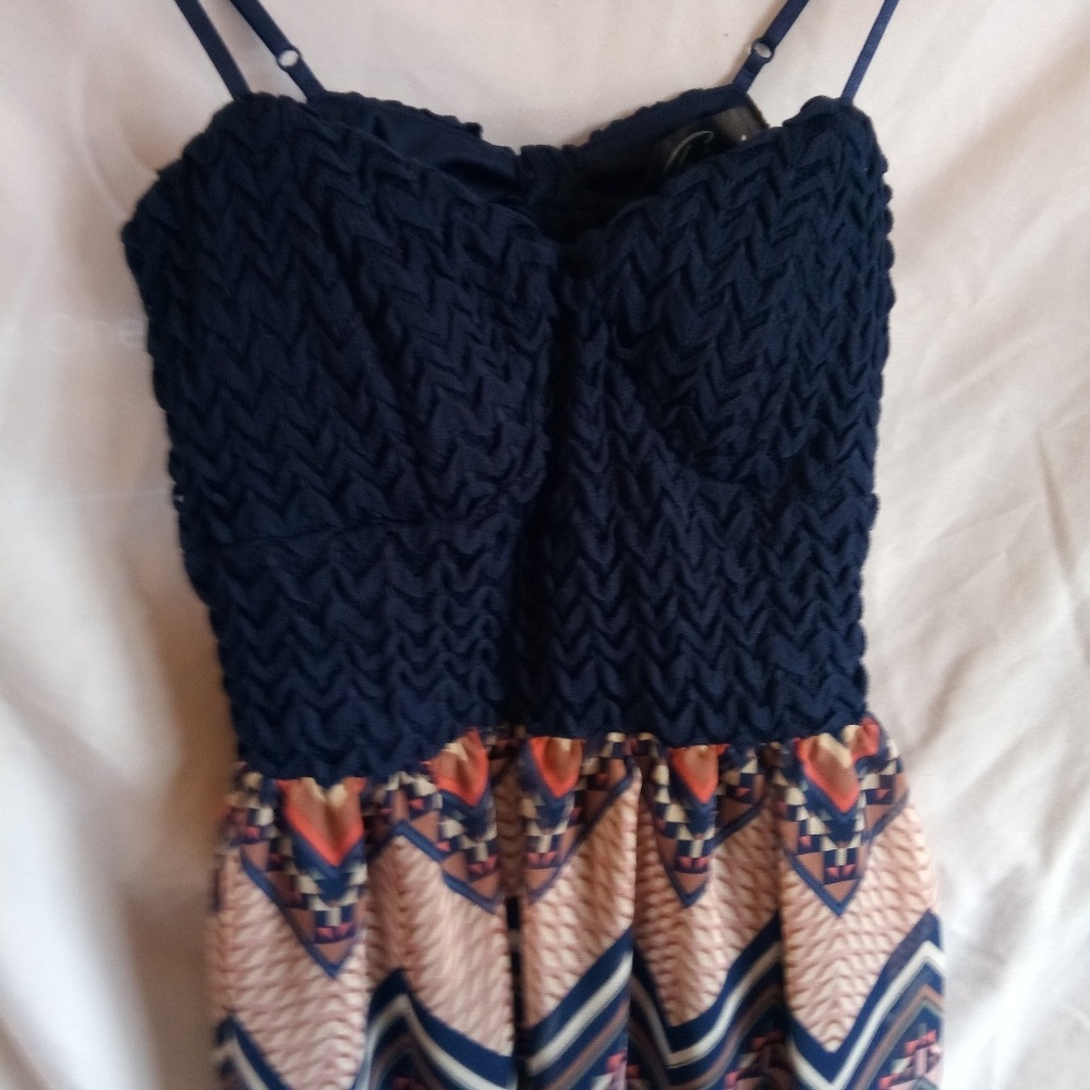 Open back long multi color maxi dress